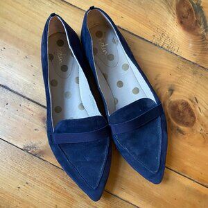 Boden Blue Suede Pointed Toe Flats